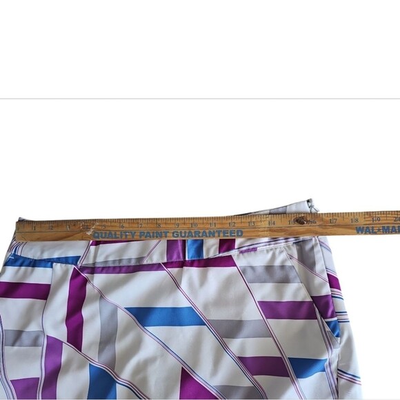 Adidas ClimaCool Golf Tennis Activewear Geo Patterned Woven Skort 10.5" Sz 8 - Picture 13 of 16